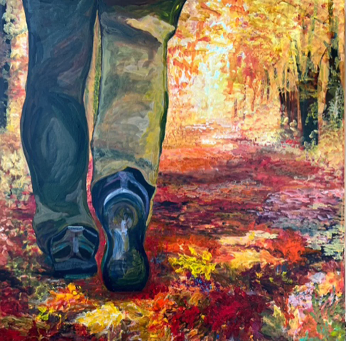 Walking in the woods